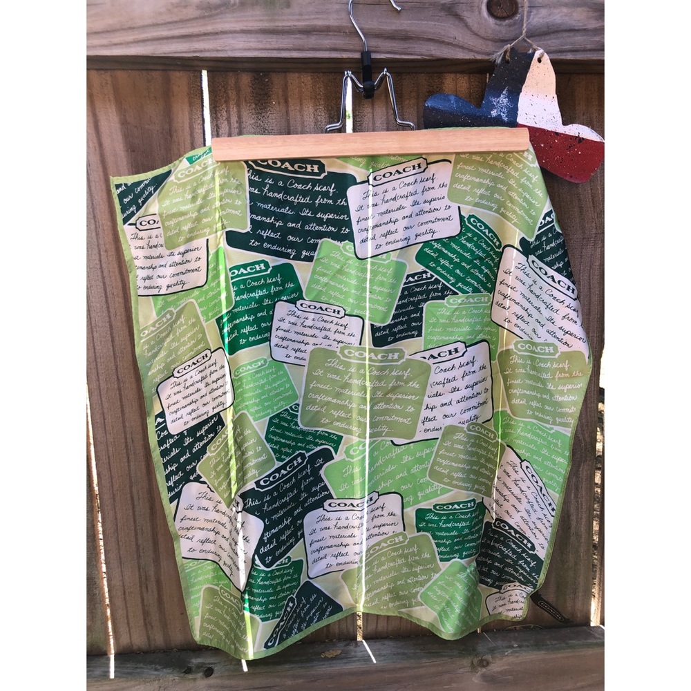 Coach green scarf